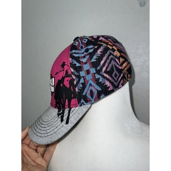 PRCA Pro Rodeo Circuit Western Baseball Hat Aztec Print Southern Adjustable - Picture 1 of 6